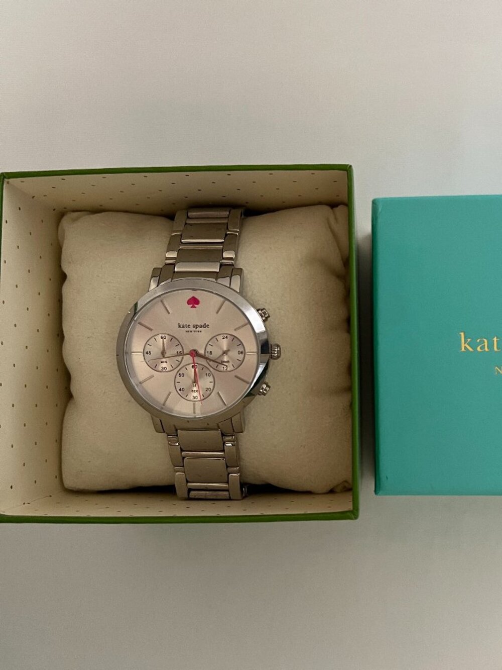 Kate Spade Women's Live Colorfully Wristwatch Silver With Pink Details